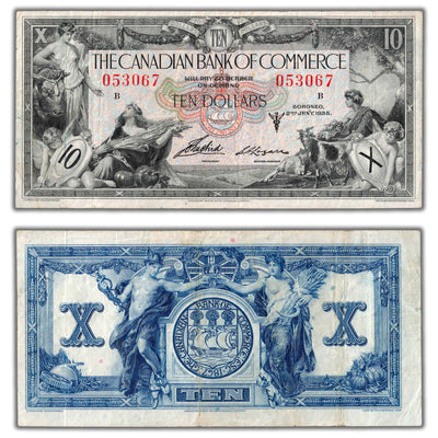 SOLD $10 1935 Canadian Bank of Commerce Canada Chartered Note CH #75-18-06 - VF