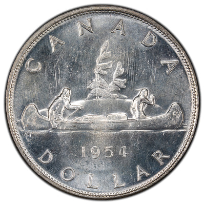 Canada 1954 SWL $1 Silver Dollar Coin - Uncirculated +