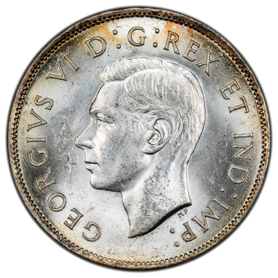 Canada 1944 50 Cents Half Dollar Silver Coin - Choice Uncirculated