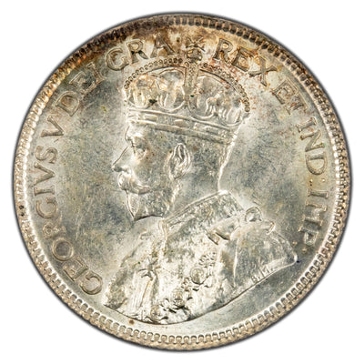 SOLD Canada 1936 25 Cents Quarter Silver Coin - ICCS MS-62