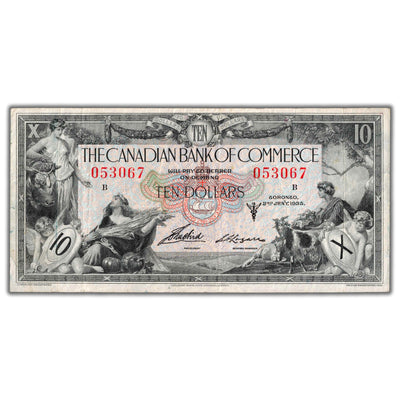 SOLD $10 1935 Canadian Bank of Commerce Canada Chartered Note CH #75-18-06 - VF