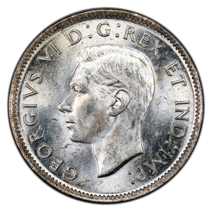 SOLD Canada 1943 25 Cents Quarter Silver Coin - Choice Uncirculated