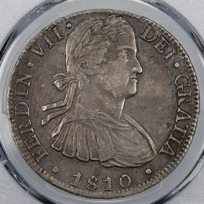 SOLD Mexico 1810 Mo-HJ 8 Reales Silver Coin Calico-1314 - PCGS XF-45
