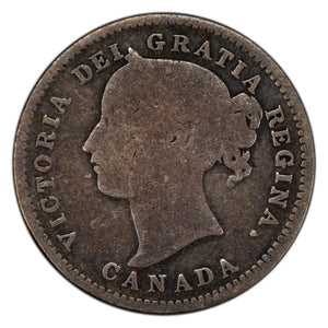 SOLD Canada 1880-H Obverse 1 10 Cents Dime Silver Coin - Good