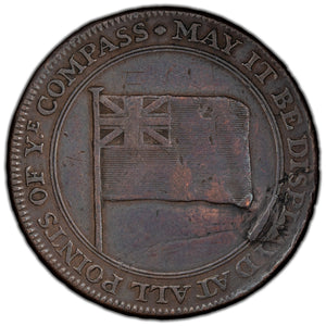 SOLD Great Britain 1797 Portsmouth / Admiral Jervis 1/2d Half Penny Token D & H #67 - Issues