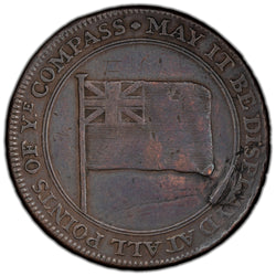 Great Britain 1797 Portsmouth / Admiral Jervis 1/2d Half Penny Token D & H #67 - Issues
