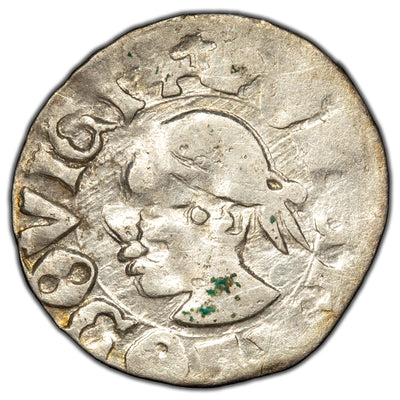 Hungary N.D (1373-1382) Lajos I Denar Silver Coin