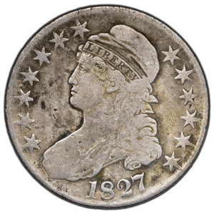 SOLD United States 1827 50 Cents Capped Bust Half Dollar Silver Coin