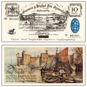 SOLD Wales Black Sheep Company 1969 10 Swllt Note