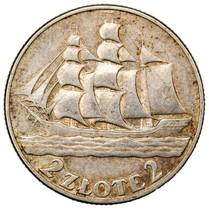 SOLD Poland 1936 2 Złotych Silver Coin Y #30