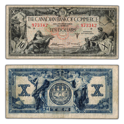 SOLD $10 1935 Canadian Bank of Commerce Chartered Note CH #75-18-08