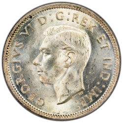 Canada 1940 25 Cents Quarter Silver Coin - ICCS MS-64