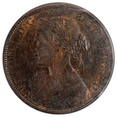Nova Scotia 1864 One Large Cent Coin - ICCS MS-60 Brown