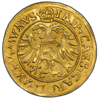 SOLD Germany Augsburg 1521 Marl V Goldgulden Gold Coin - Lovely Example