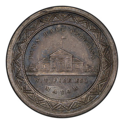 Australia 1887 Queen Victoria Diamond Jubilee Silver Medal 31mm Town Hall Portland