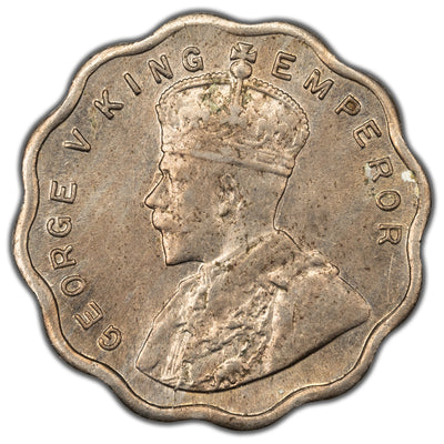 India 1935 Calcutta Mint 1 Anna Coin KM #513