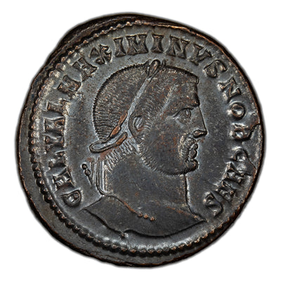 Ancient Rome AD 308-10 Maximinus II AE Follis Coin RIC #36 - 7.51g