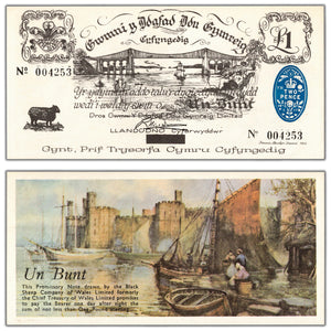 SOLD Wales Black Sheep Company 1969 1 One Pound Note