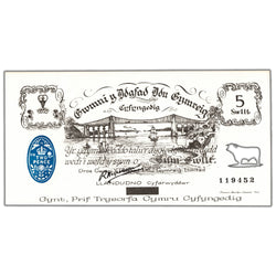 Wales Black Sheep Company 1969 5 Swllt Note