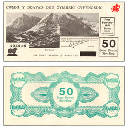 Wales Black Sheep Company 1971 50 New Pence Note