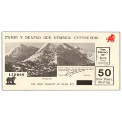 Wales Black Sheep Company 1971 50 New Pence Note