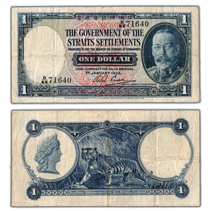 SOLD Straits Settlements 1933 $1 One Dollar Note P #16a - VF