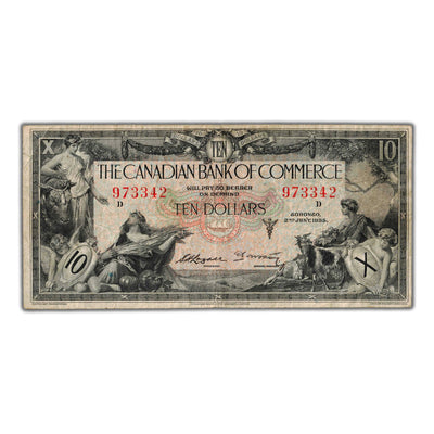 SOLD $10 1935 Canadian Bank of Commerce Chartered Note CH #75-18-08