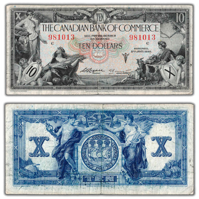 SOLD $10 1935 Canadian Bank of Commerce Canada Chartered Note CH #75-18-08a