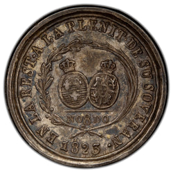 Spain 1823 Restoration of the Absolute Monarchy Silver Proclamation Medal Vives-346