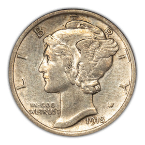 SOLD United States 1918 10 Cents Mercury Dime Silver Coin