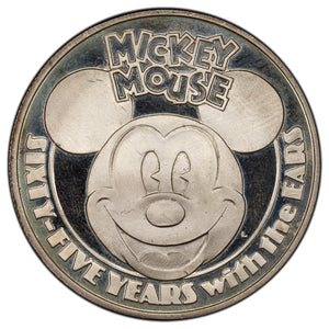 SOLD Mickey Mouse 1993 (1928-93) 1oz .999 Fine Silver Round