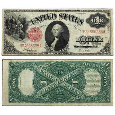 SOLD United States 1917 $1 Legal Tender Large Size Note - VF