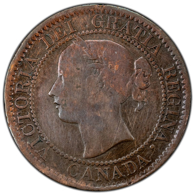 Canada 1858 1 One Large Cent Coin First Year of Issue! - VG (reverse scrape)