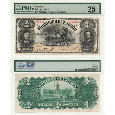 $1 1898 Dominion of Canada Note Courtney Series B DC-13a - PMG VF-25