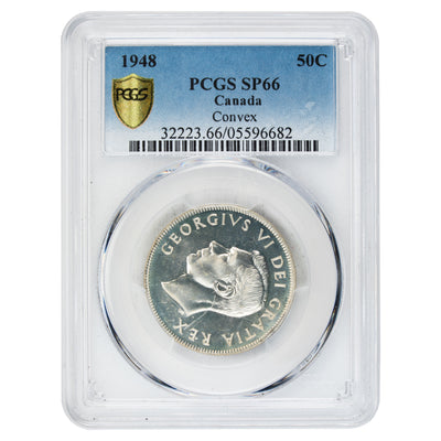 SOLD Canda 1948 Convex 50 Cents Silver Coin - PCGS Specimen SP-66