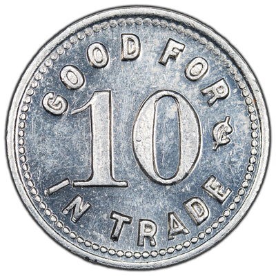 United States Salem, OR Stone Front G/F 10 Cents Token TC-4343