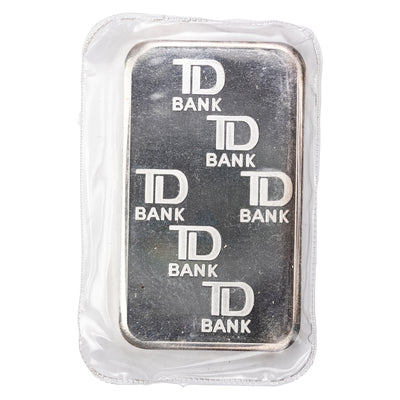 SOLD Johnson Matthey JM TD Bank 5oz .999 Fine Silver Bar - Sealed