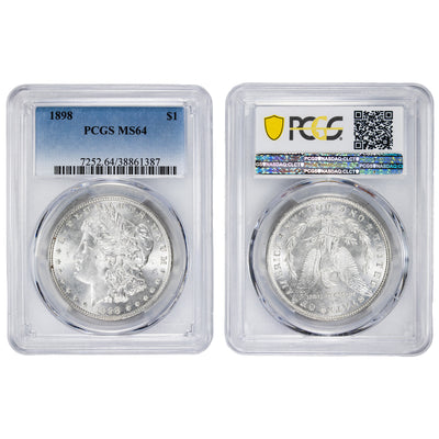 SOLD United States 1898 $1 Morgan Silver Dollar Coin - PCGS MS-64