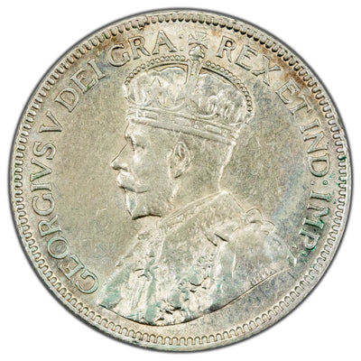 SOLD Canada 1933 25 Cents Quarter Silver Coin - ICCS EF-40