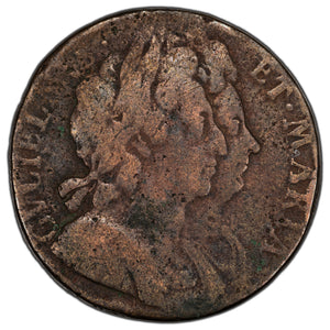 SOLD Great Britain 1694 1/2d Half Penny Coin KM #475