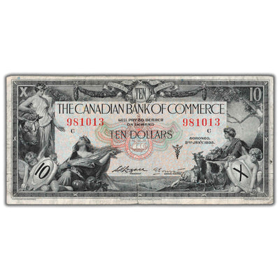 SOLD $10 1935 Canadian Bank of Commerce Canada Chartered Note CH #75-18-08a