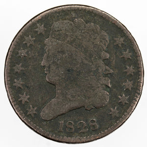 SOLD United States 1828 1/2c Classic Head Half Cent Coin
