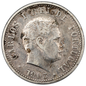 SOLD Portuguese India 1903 Rupia Silver Coin KM #17