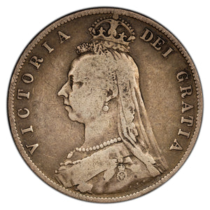 SOLD Great Britain 1888 1/2 Crown Silver Coin KM #764