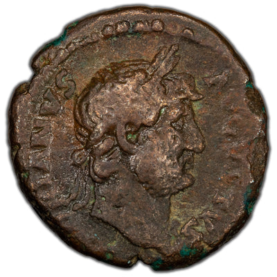 Ancient Rome Provincial Cappadocia AD 117-38 Hadrian AE Semis Coin - 2.48g