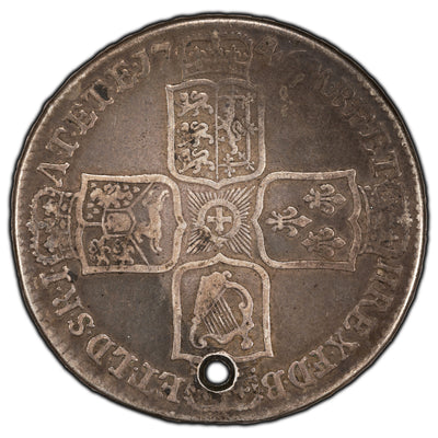 SOLD Great Britain 1746 Lima 1/2 Half Crown KM #584 - Holed