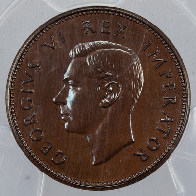 SOLD South Africa 1937 1/2 Half Penny Coin - PCGS Proof PR-65 BN