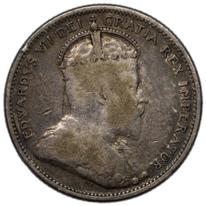 SOLD Canada 1904 25 Cents Quarter Silver Coin - VG+