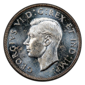 SOLD Canada 1945 25 Cents Quarter Silver Coin - Choice Uncirculated Heavy Cameo