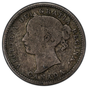 SOLD Canada 1896 Obverse 6 10 Cents Dime Silver Coin - VG